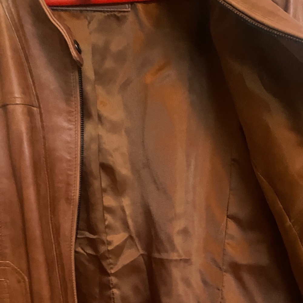 Bernardo Tan Leather Jacket - Picture 13 of 16